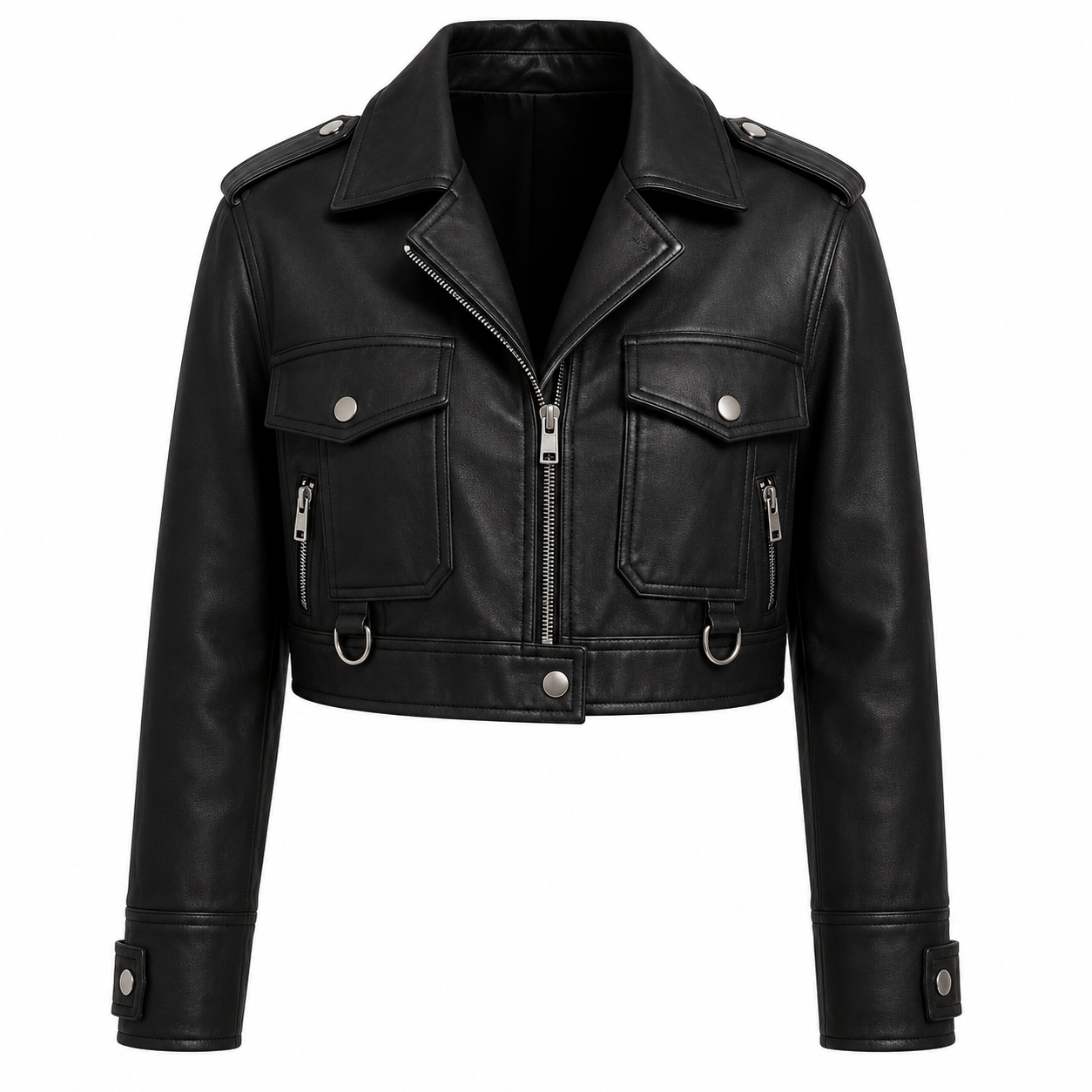 Cropped Leather & Utility Jackets