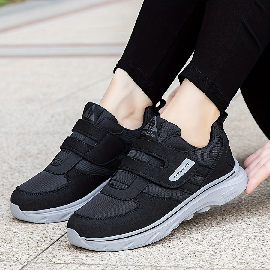 Comfortable Running Shoes with Velcro – Hook & Loop Walking Sneakers for Men & Women, Breathable, Easy On/Off – EasyStride