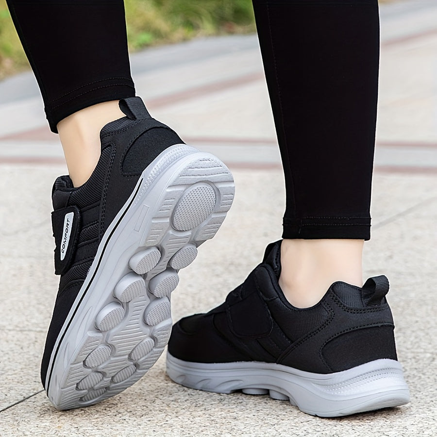 Comfortable Running Shoes with Velcro – Hook & Loop Walking Sneakers for Men & Women, Breathable, Easy On/Off – EasyStride