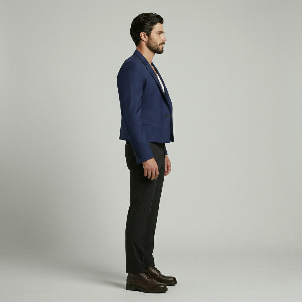 Tailored Midnight Cropped Blazer