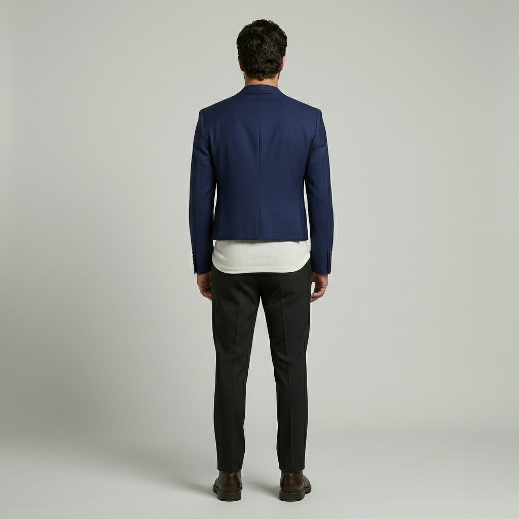 Tailored Midnight Cropped Blazer