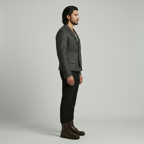 Asymmetric Tailored Wool Blazer