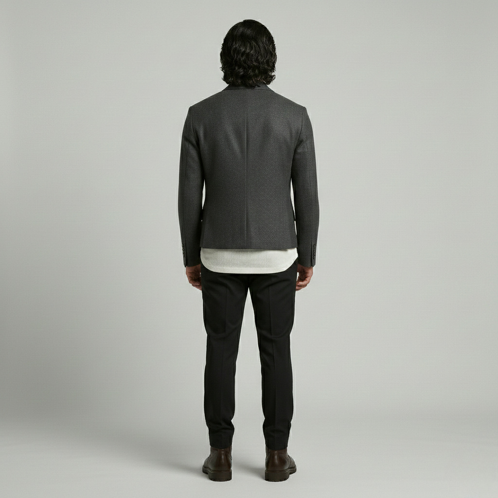 Asymmetric Tailored Wool Blazer