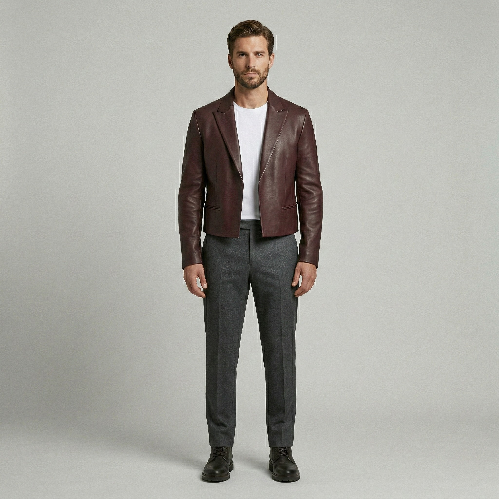 Tailored Leather Blazer