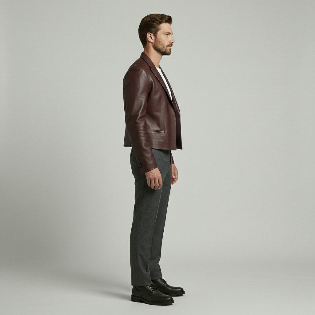 Tailored Leather Blazer