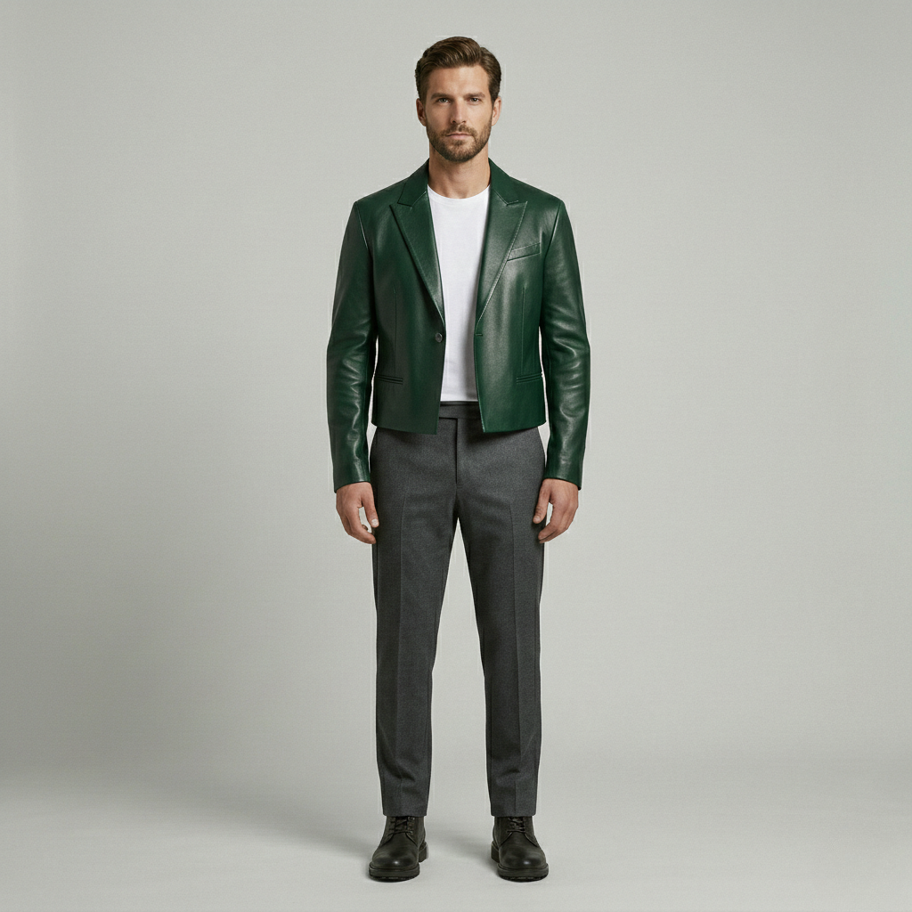 Tailored Leather Blazer