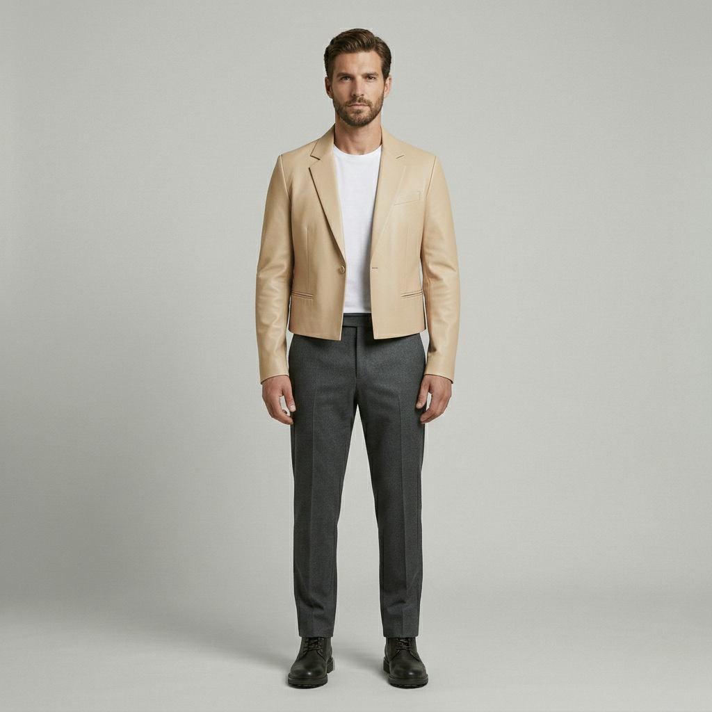 Tailored Leather Blazer