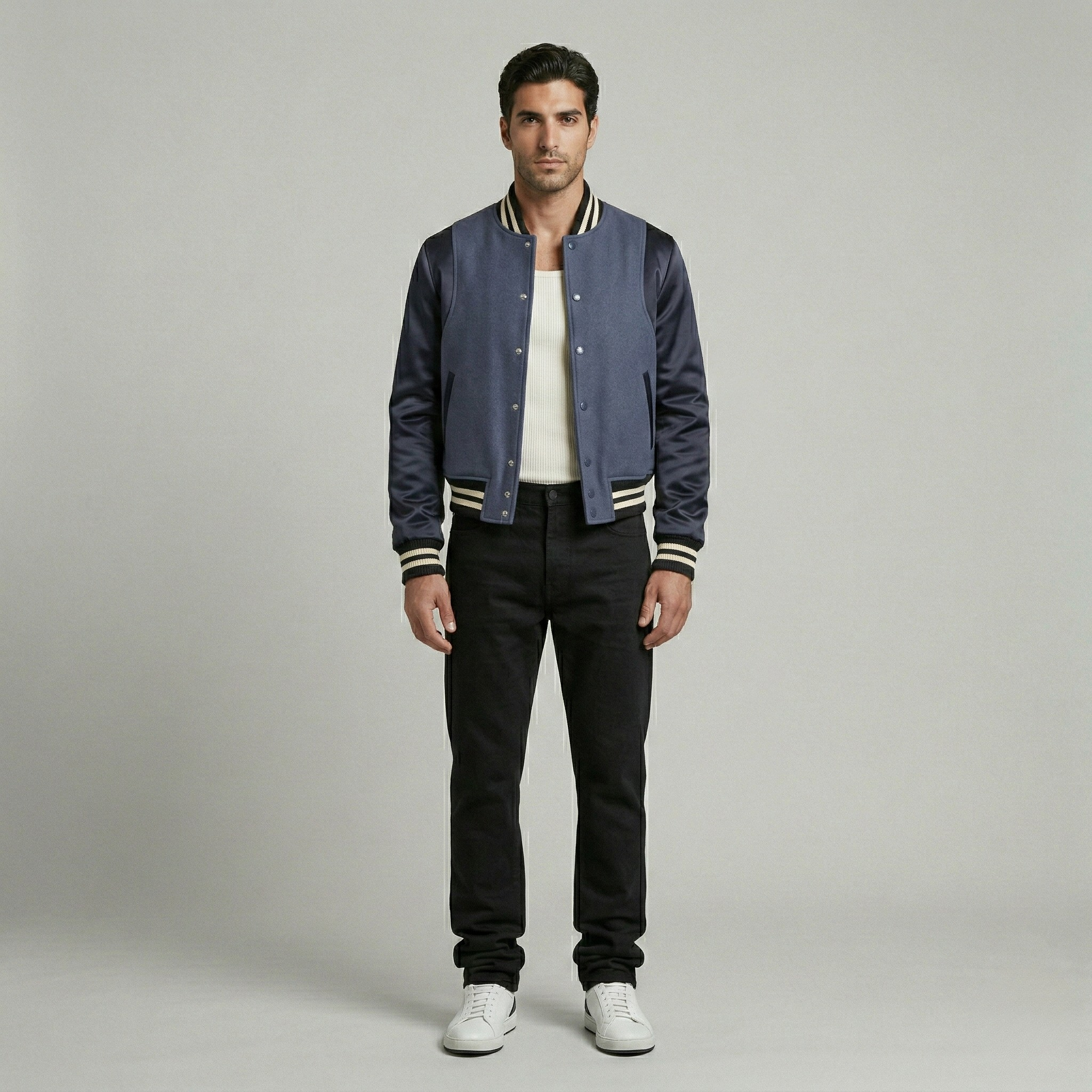 Classic Varsity Contrast Bomber Jacket