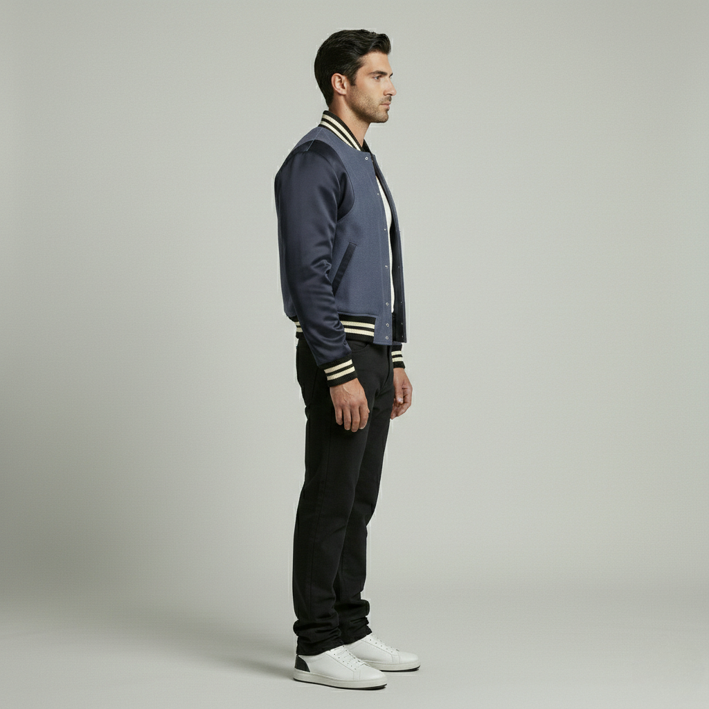 Classic Varsity Contrast Bomber Jacket