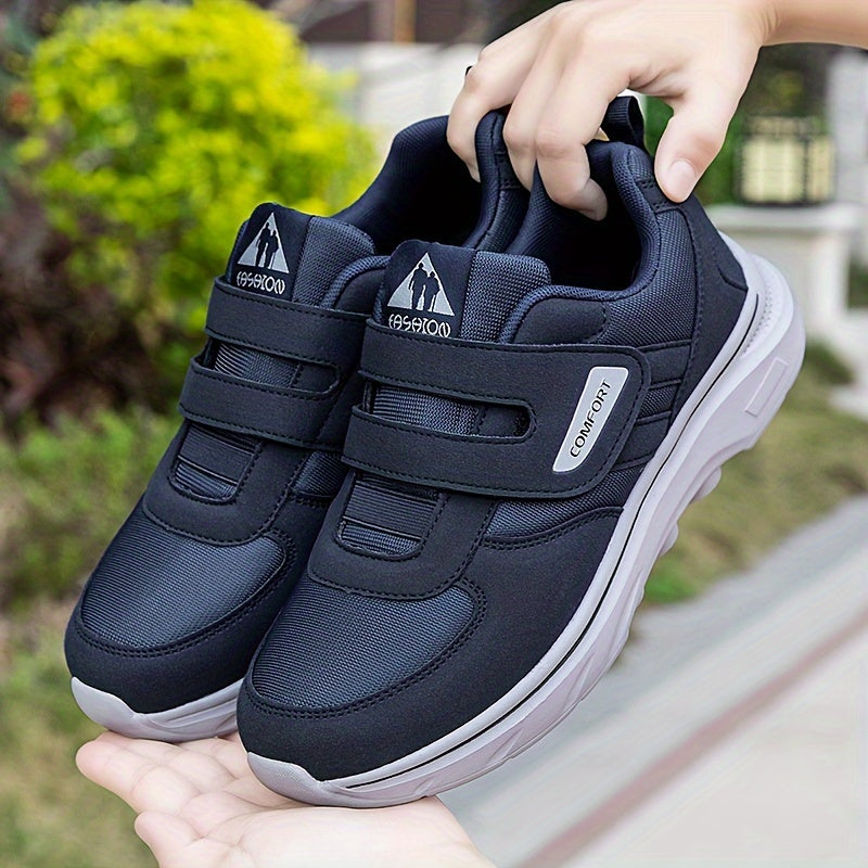 Comfortable Running Shoes with Velcro – Hook & Loop Walking Sneakers for Men & Women, Breathable, Easy On/Off – EasyStride
