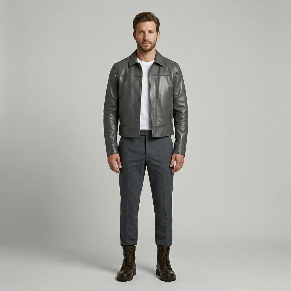 Sleek Leather Jacket