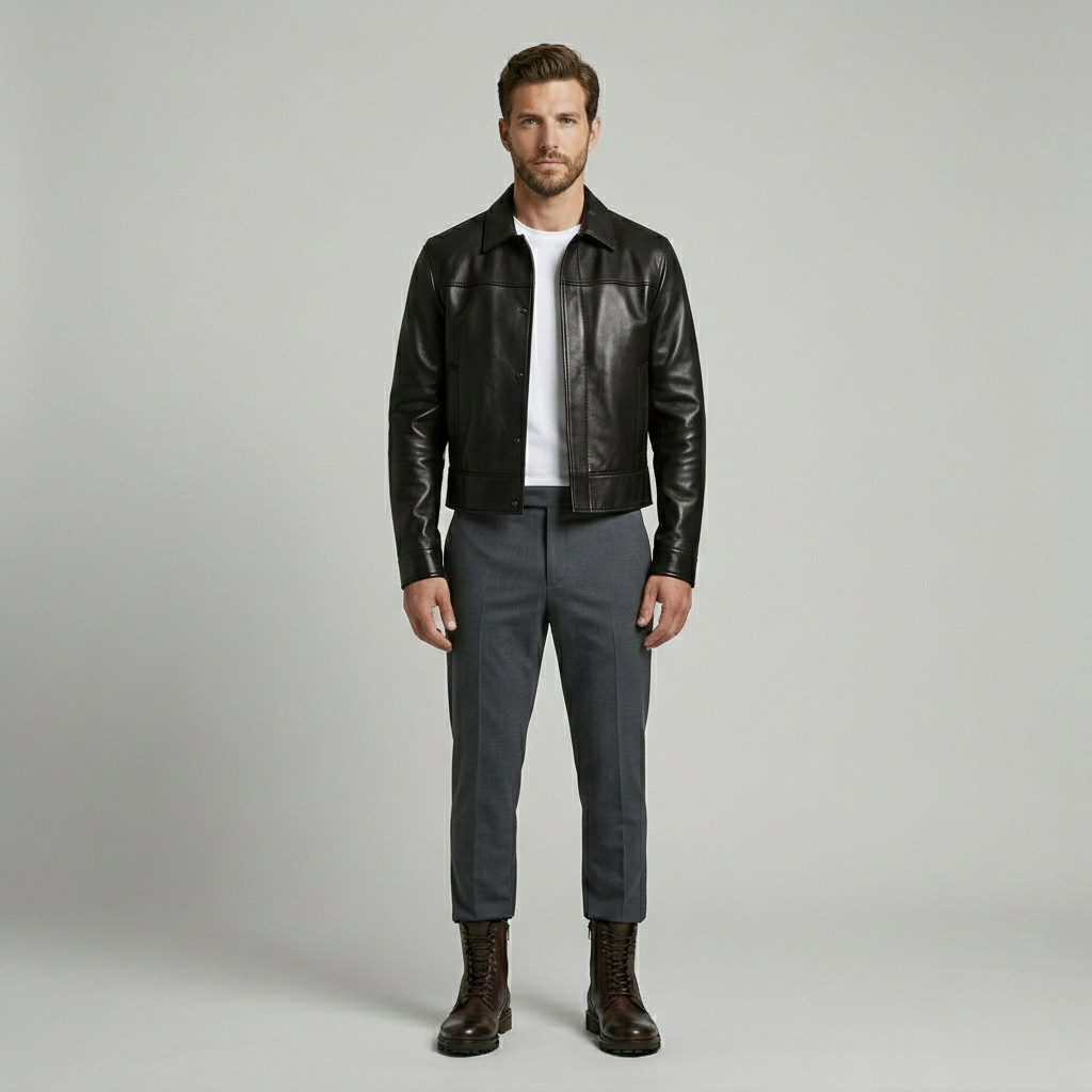 Sleek Leather Jacket