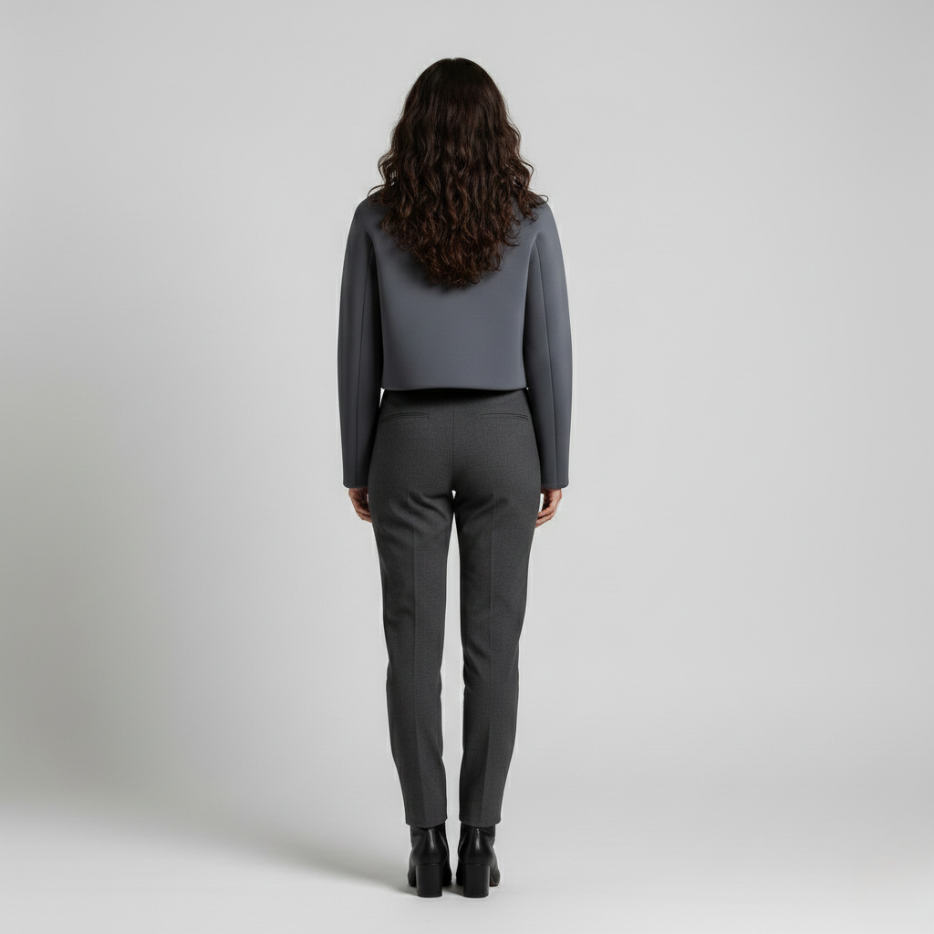 Scallop-Hem Cropped Jacket