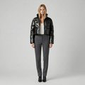 Metallic Cropped Puffer Jacket