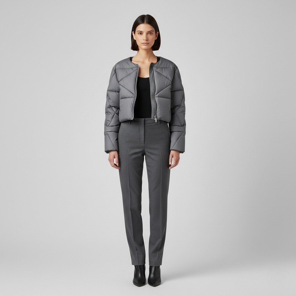 Quilted Cropped Puffer Jacket