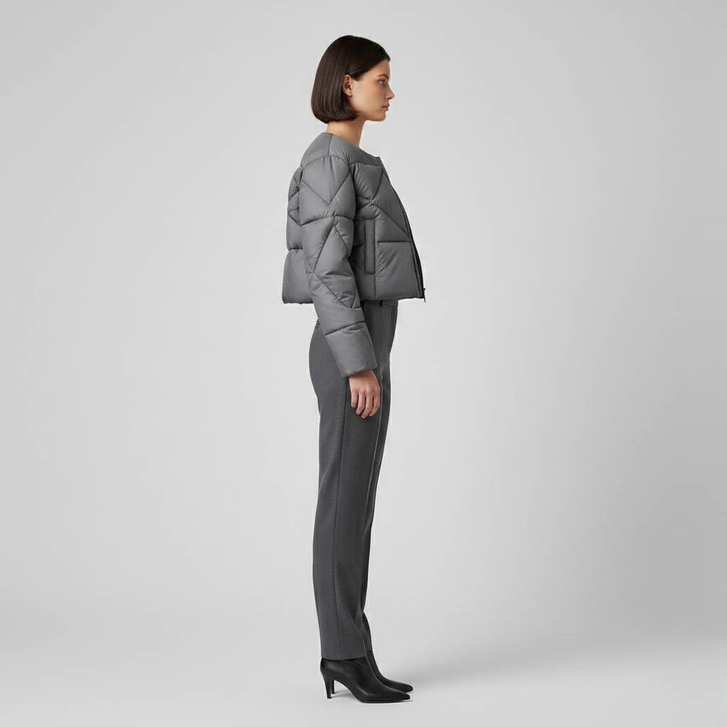 Quilted Cropped Puffer Jacket