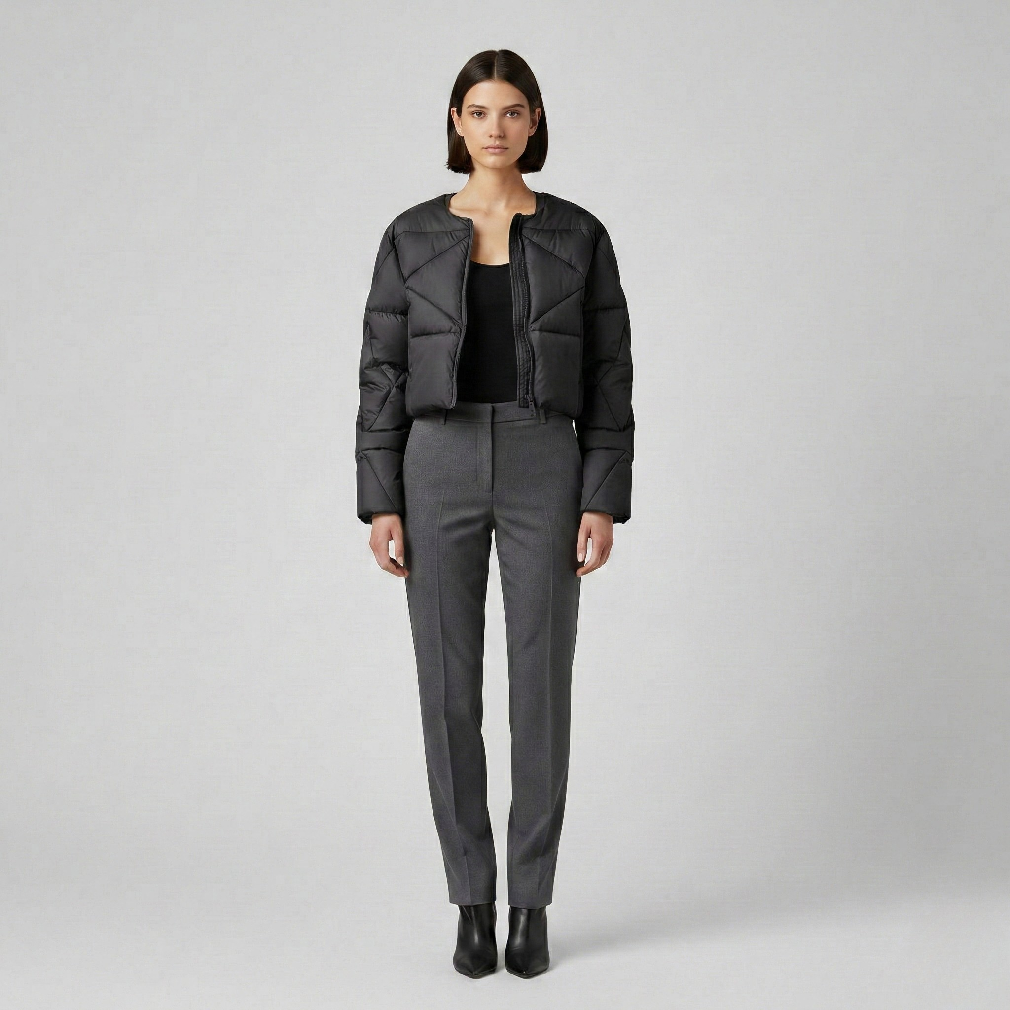 Quilted Cropped Puffer Jacket