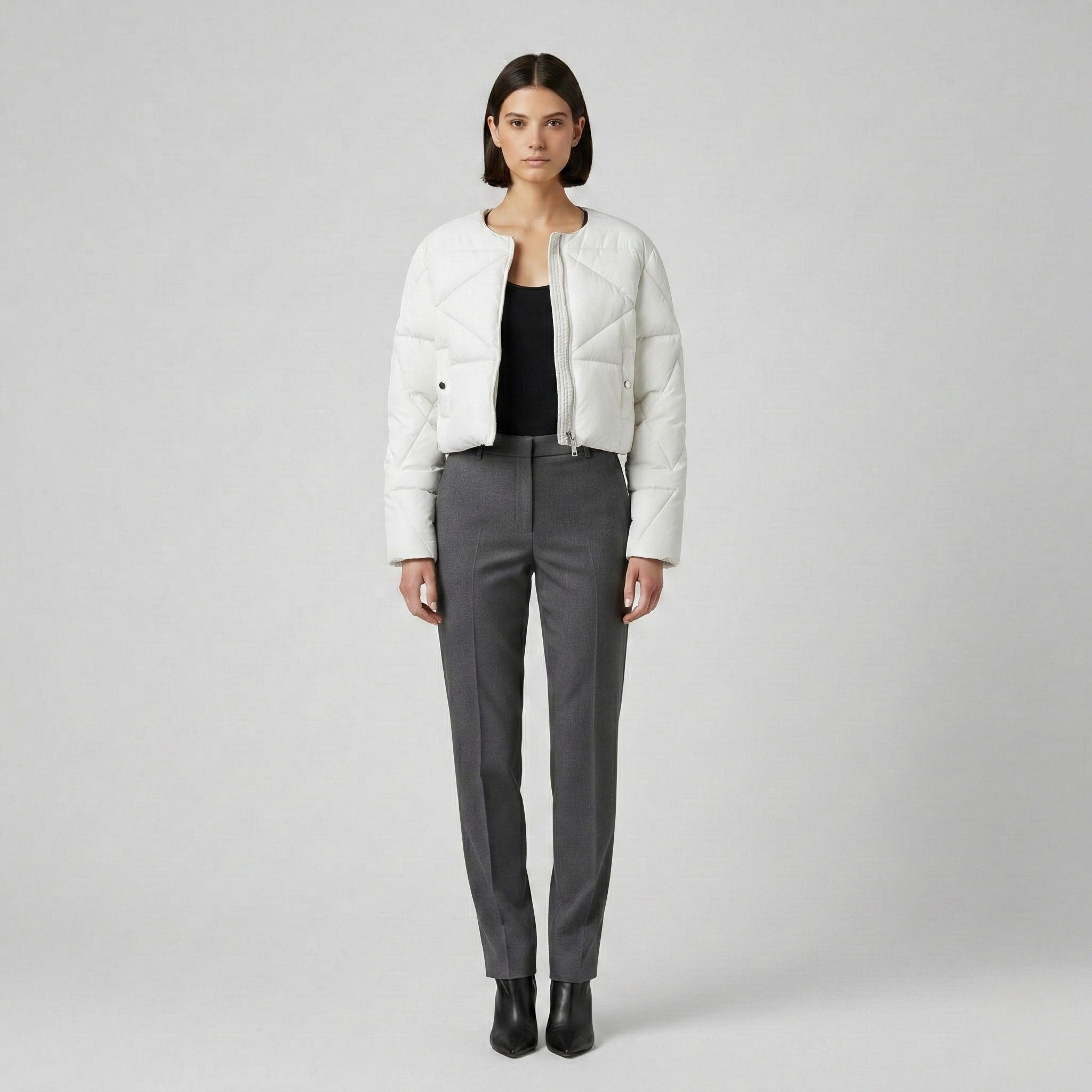 Quilted Cropped Puffer Jacket