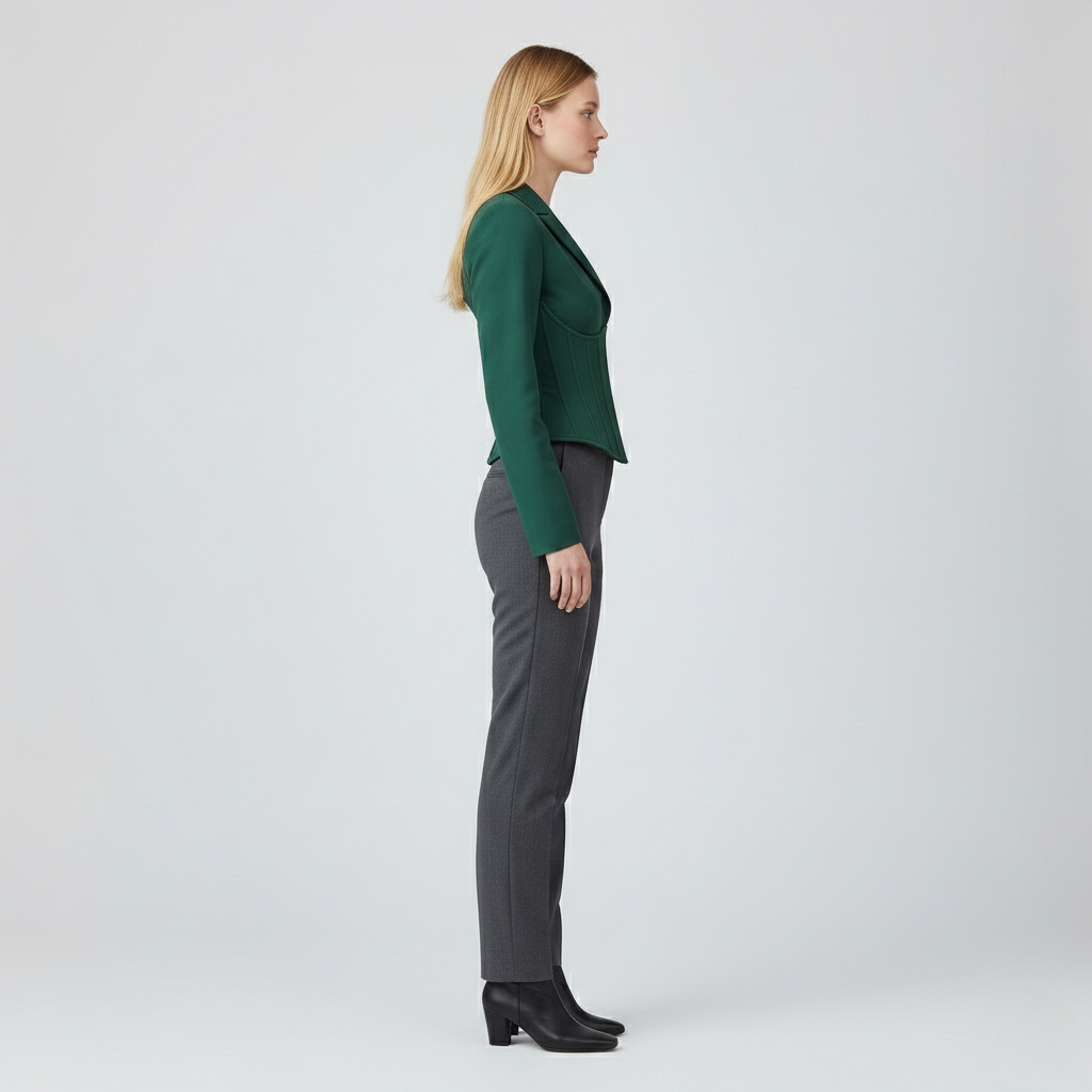 Corset-Structured Tailored Blazer