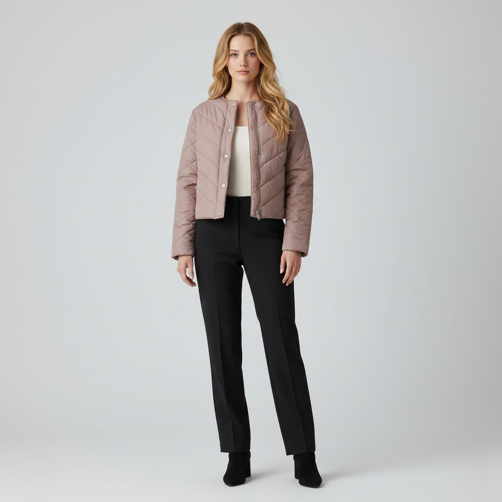 Quilted Cropped Lightweight Jacket