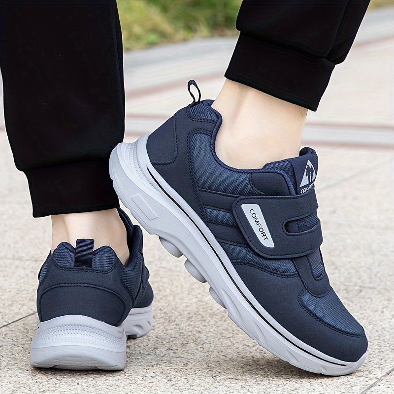 Comfortable Running Shoes with Velcro – Hook & Loop Walking Sneakers for Men & Women, Breathable, Easy On/Off – EasyStride