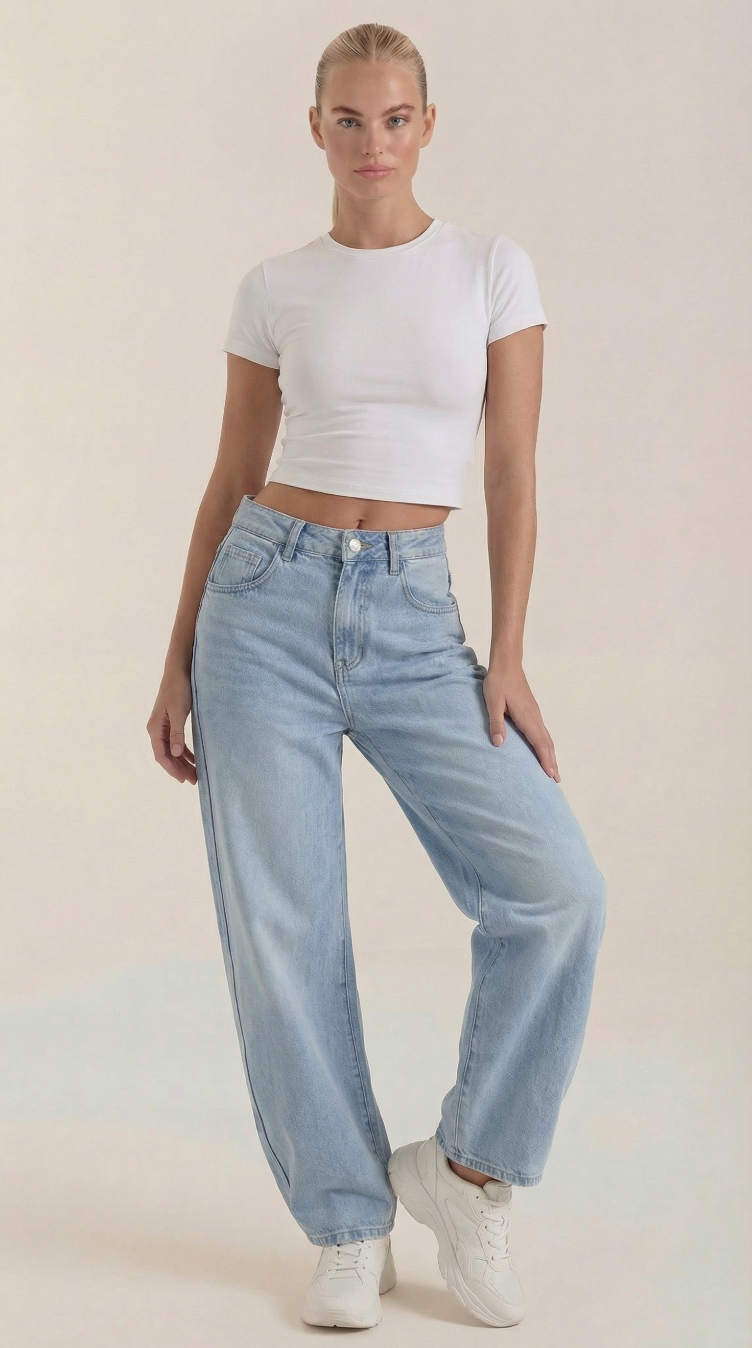 Bridget Wide-Leg Jeans 0