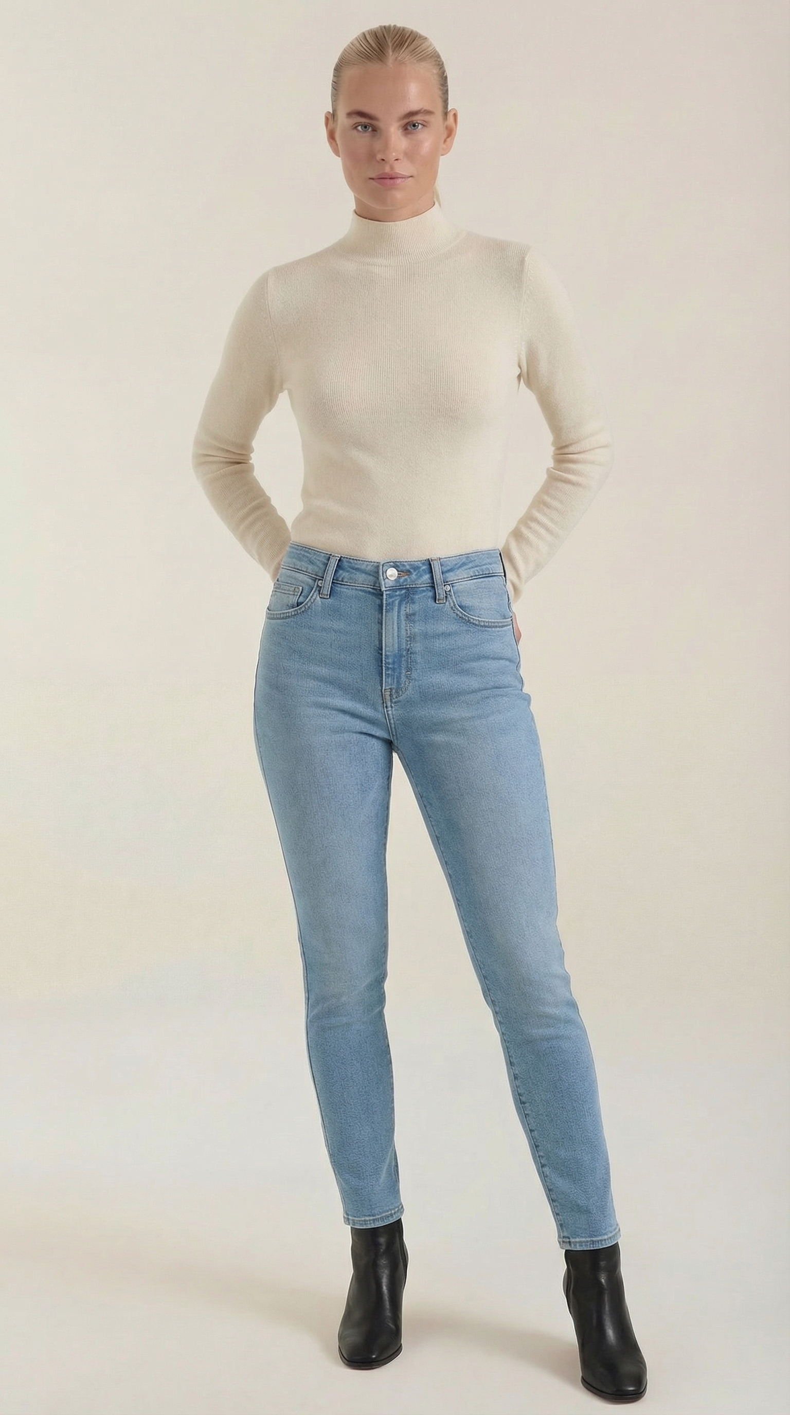 Constance Cotton Mock Neck Top 0