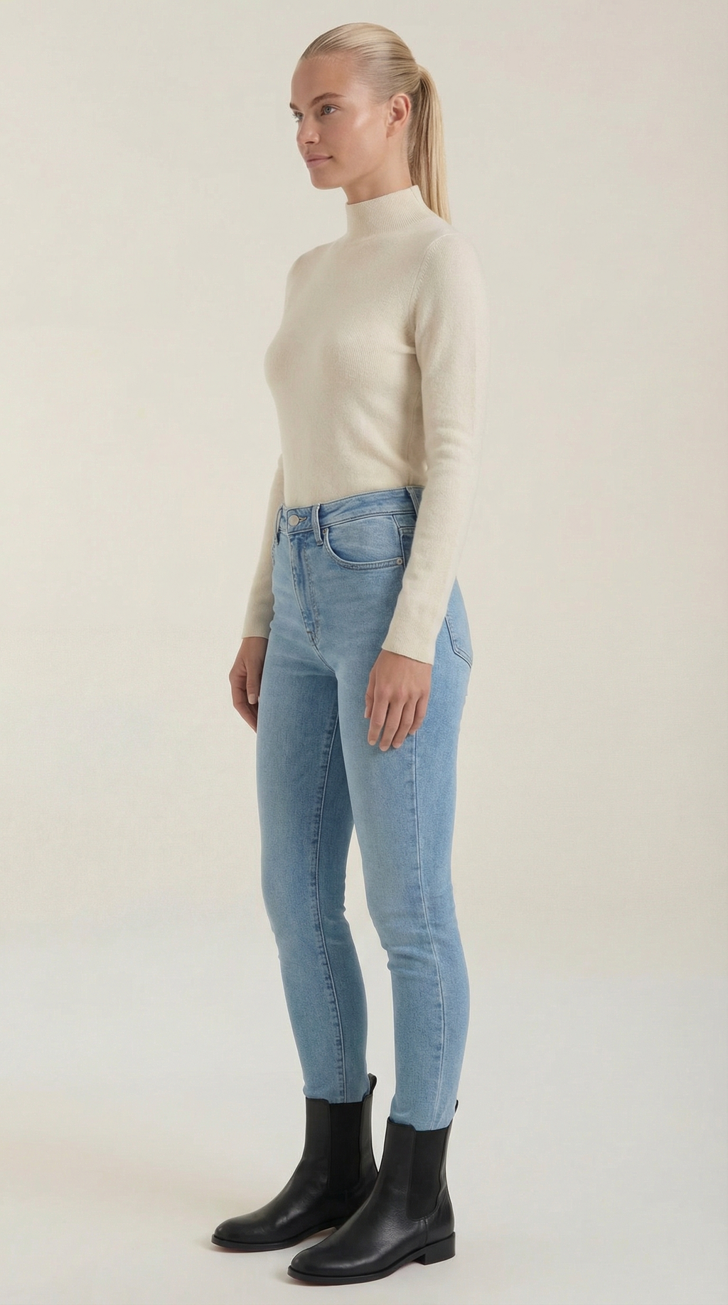 Constance Cotton Mock Neck Top 1