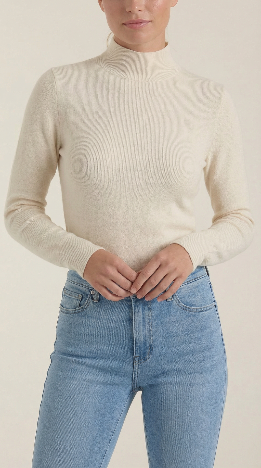 Constance Cotton Mock Neck Top 2
