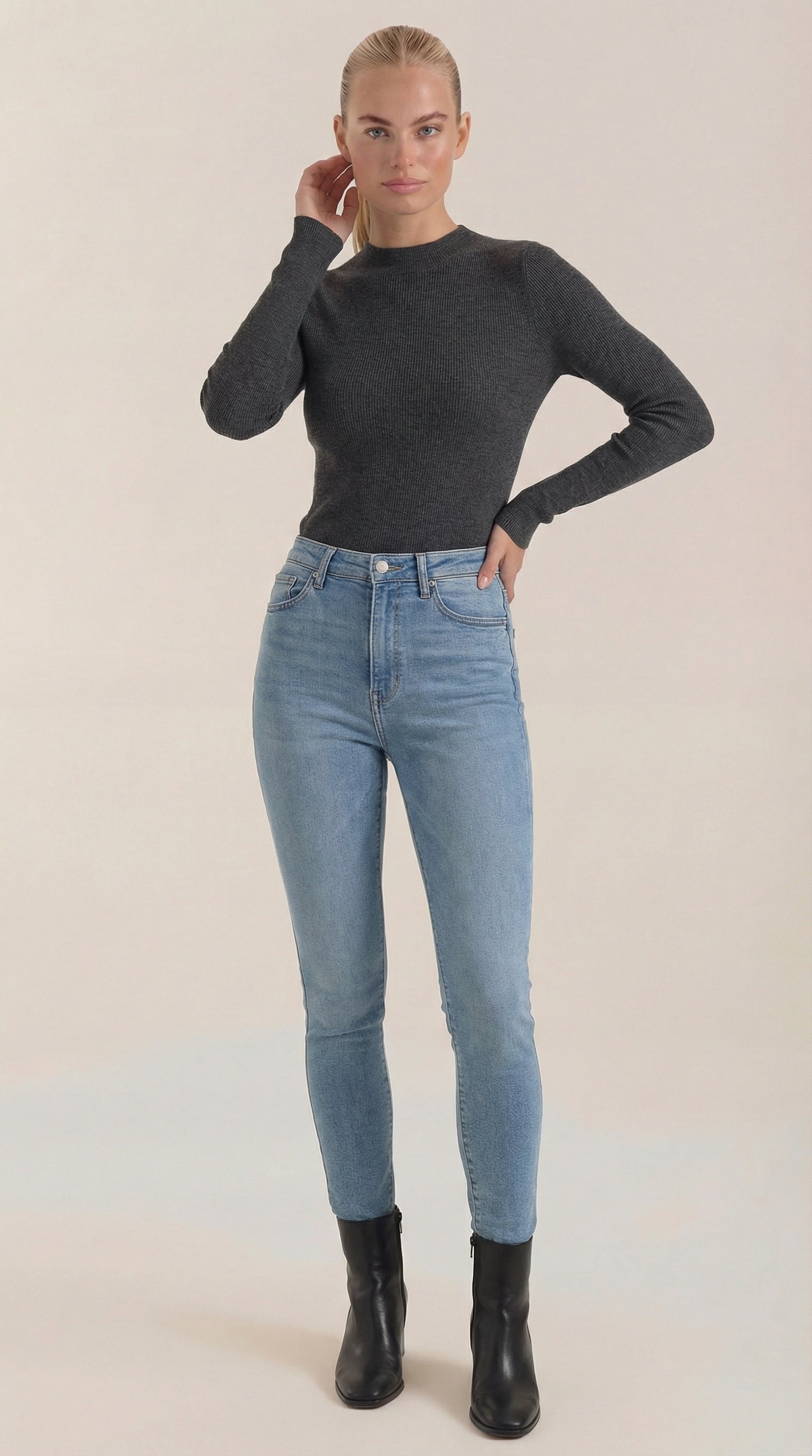 Constance Cotton Mock Neck Top 9