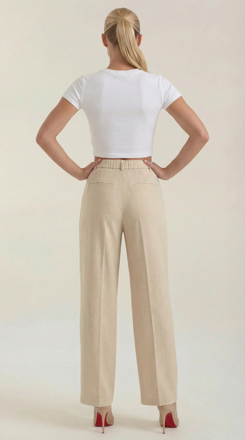 Courtney Pleated High-Rise Wide Leg Pants 3