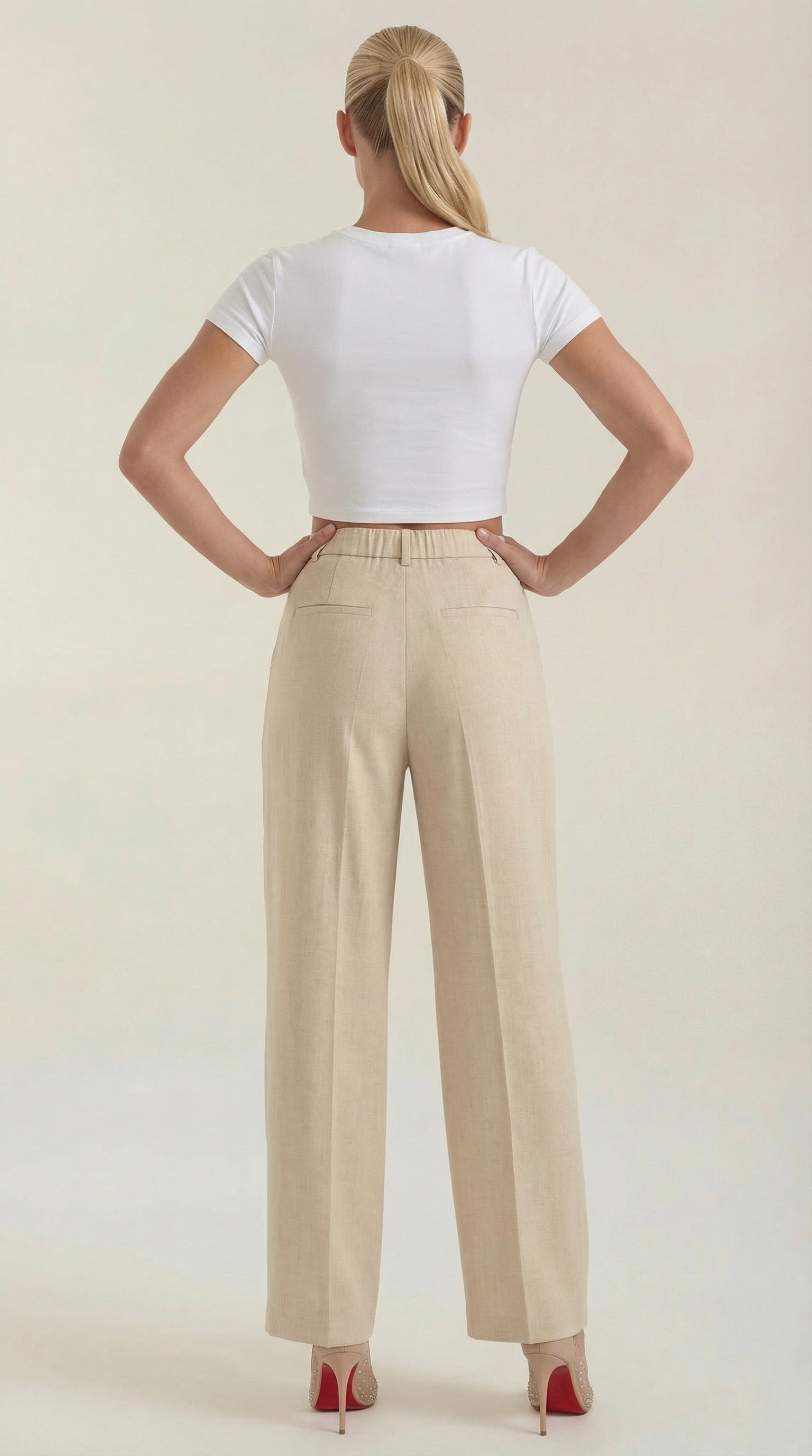 Courtney Pleated High-Rise Wide Leg Pants 3