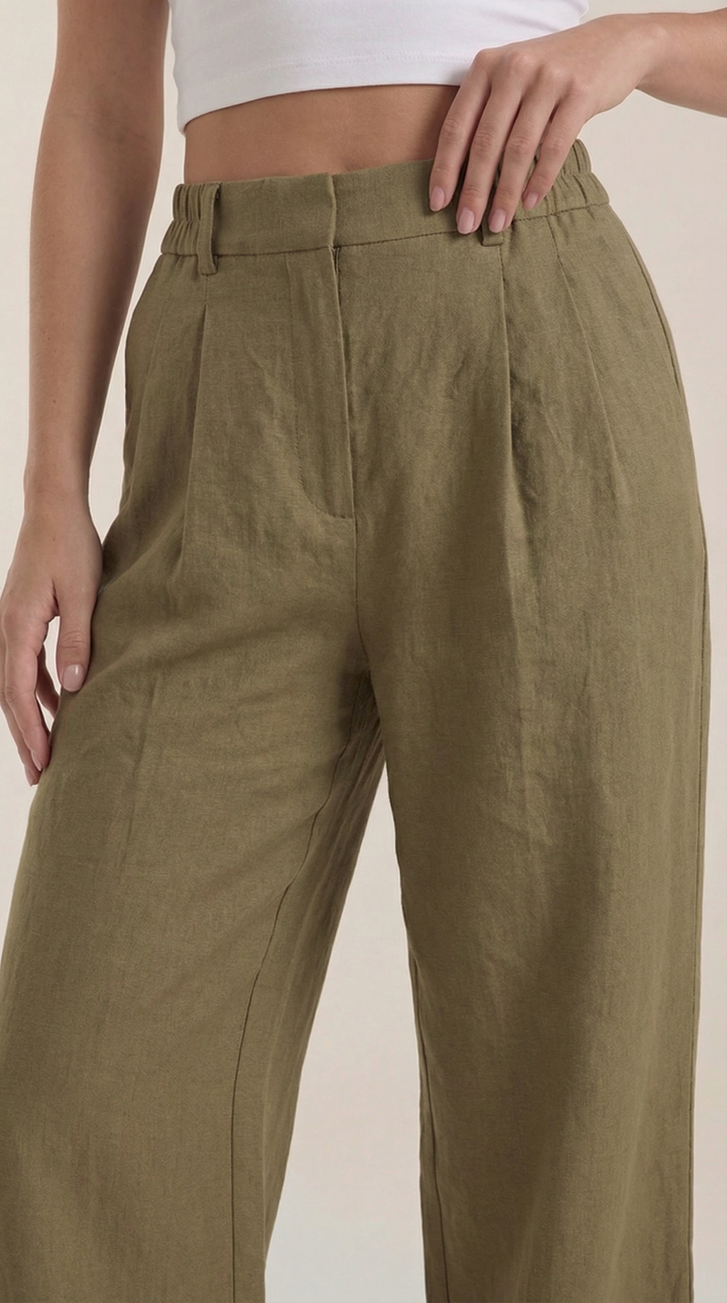 Courtney Pleated High-Rise Wide Leg Pants 7