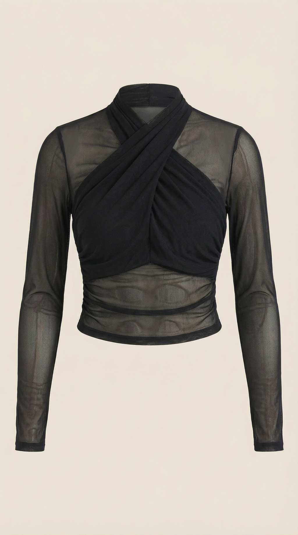 Georgia Sheer Wrap Mesh Top 4