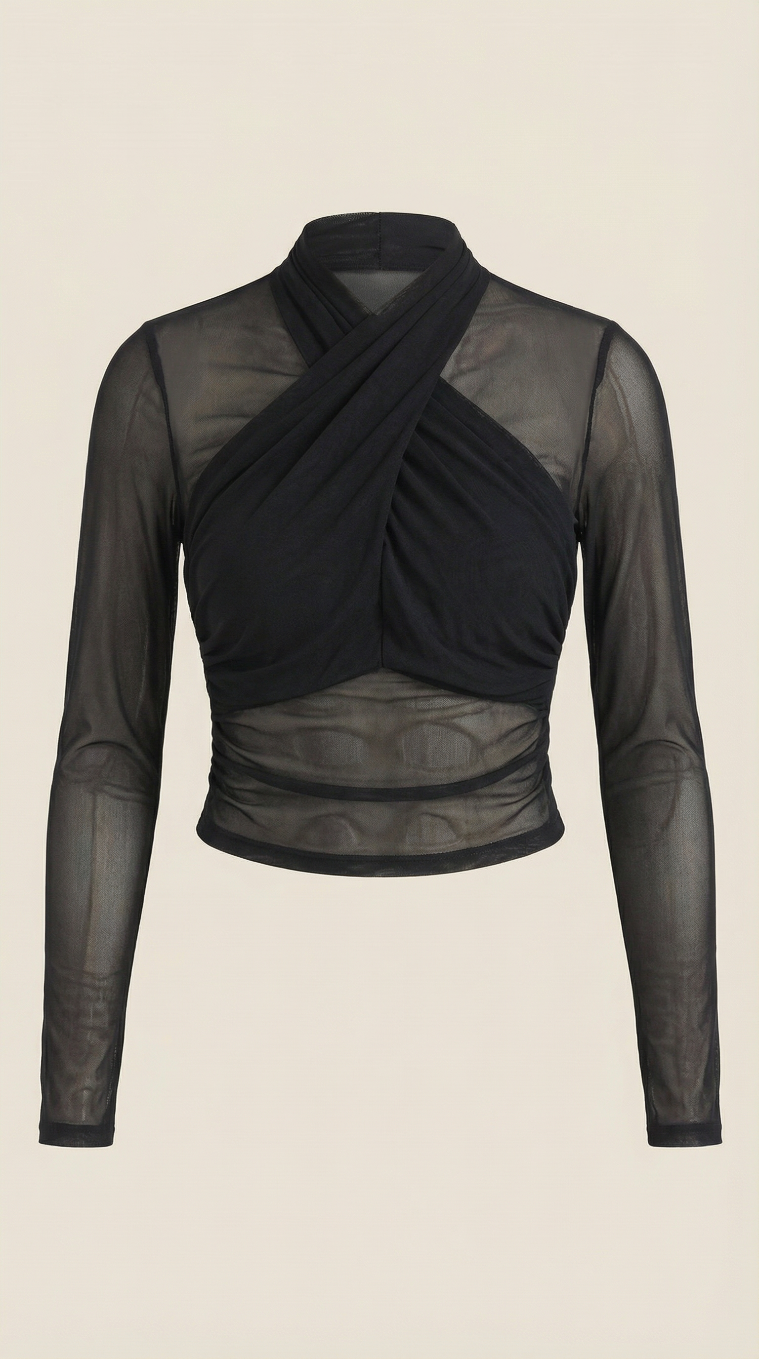 Georgia Sheer Wrap Mesh Top 4
