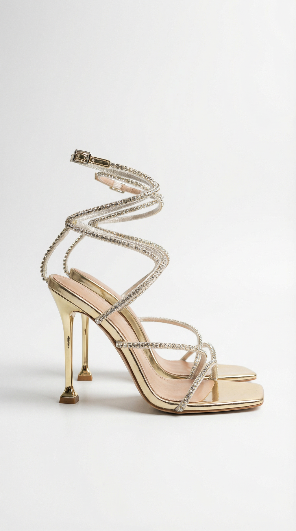 Jennifer Ankle Coil Mid Heels 0