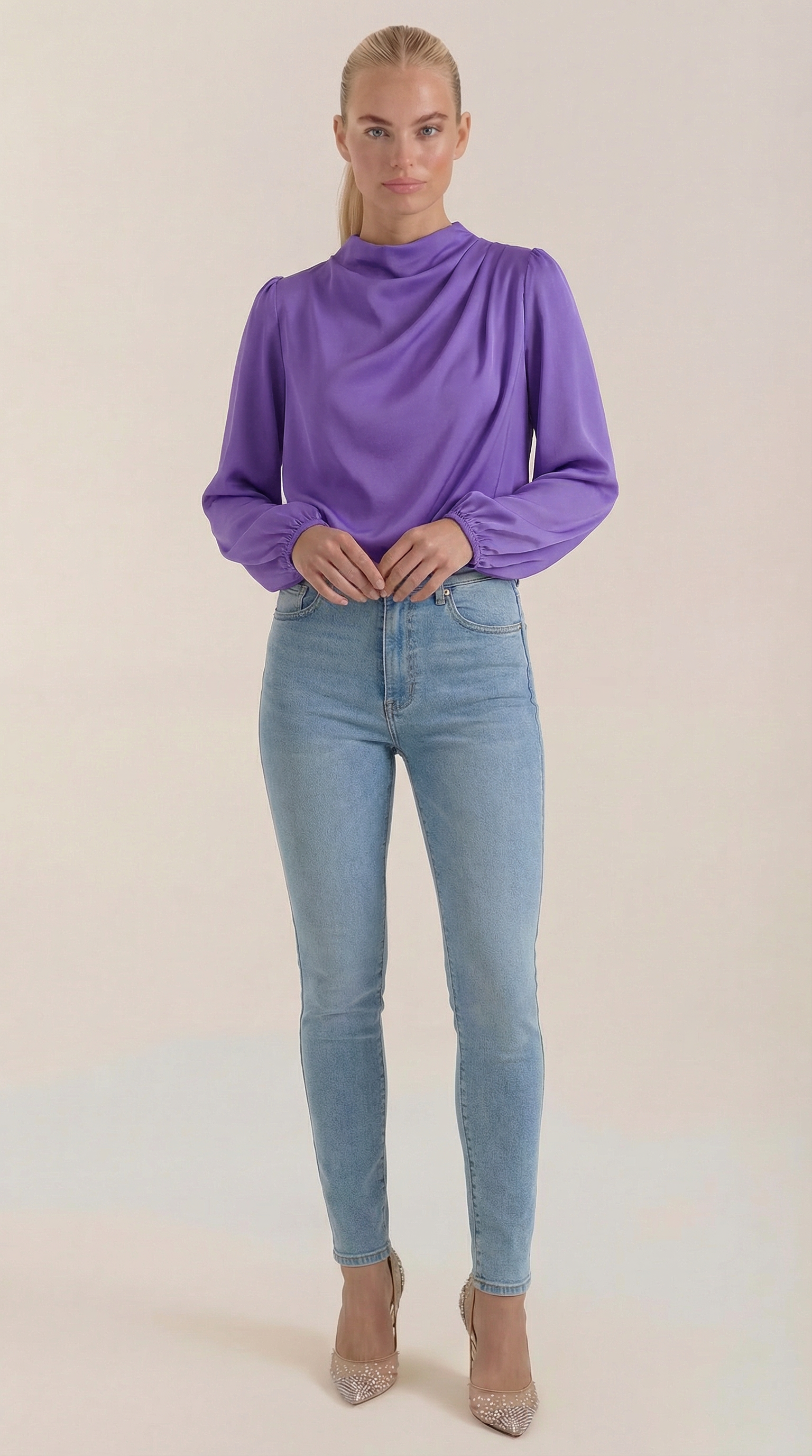 Marcia Draped Long Sleeve Blouse 10