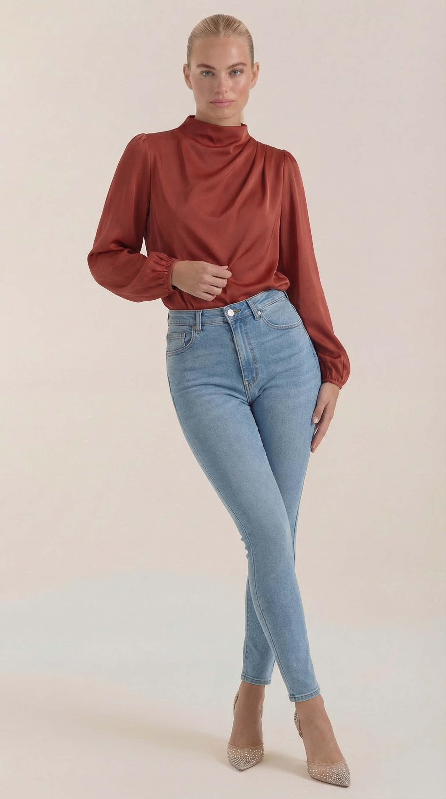 Marcia Draped Long Sleeve Blouse 11