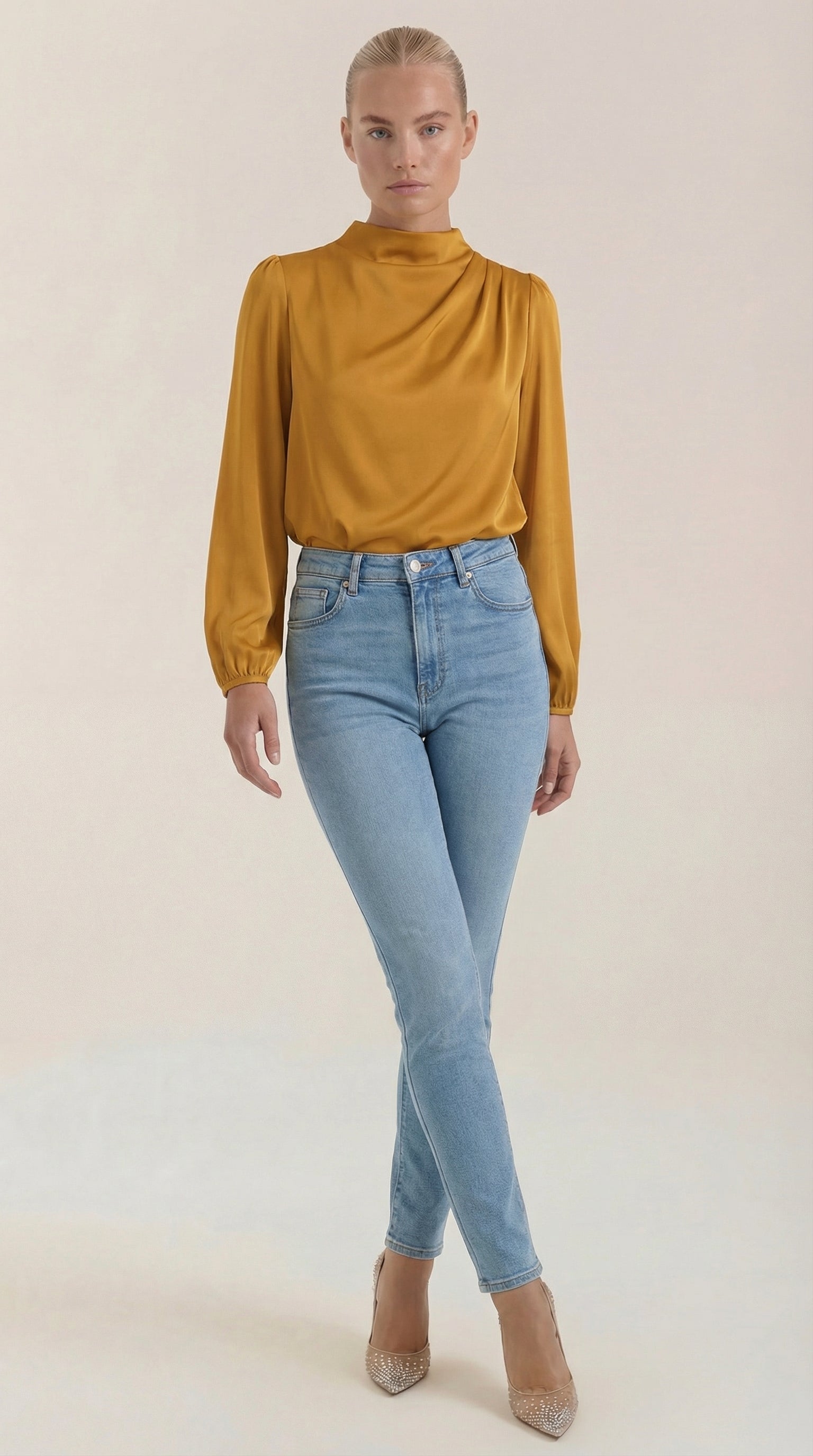 Marcia Draped Long Sleeve Blouse 12