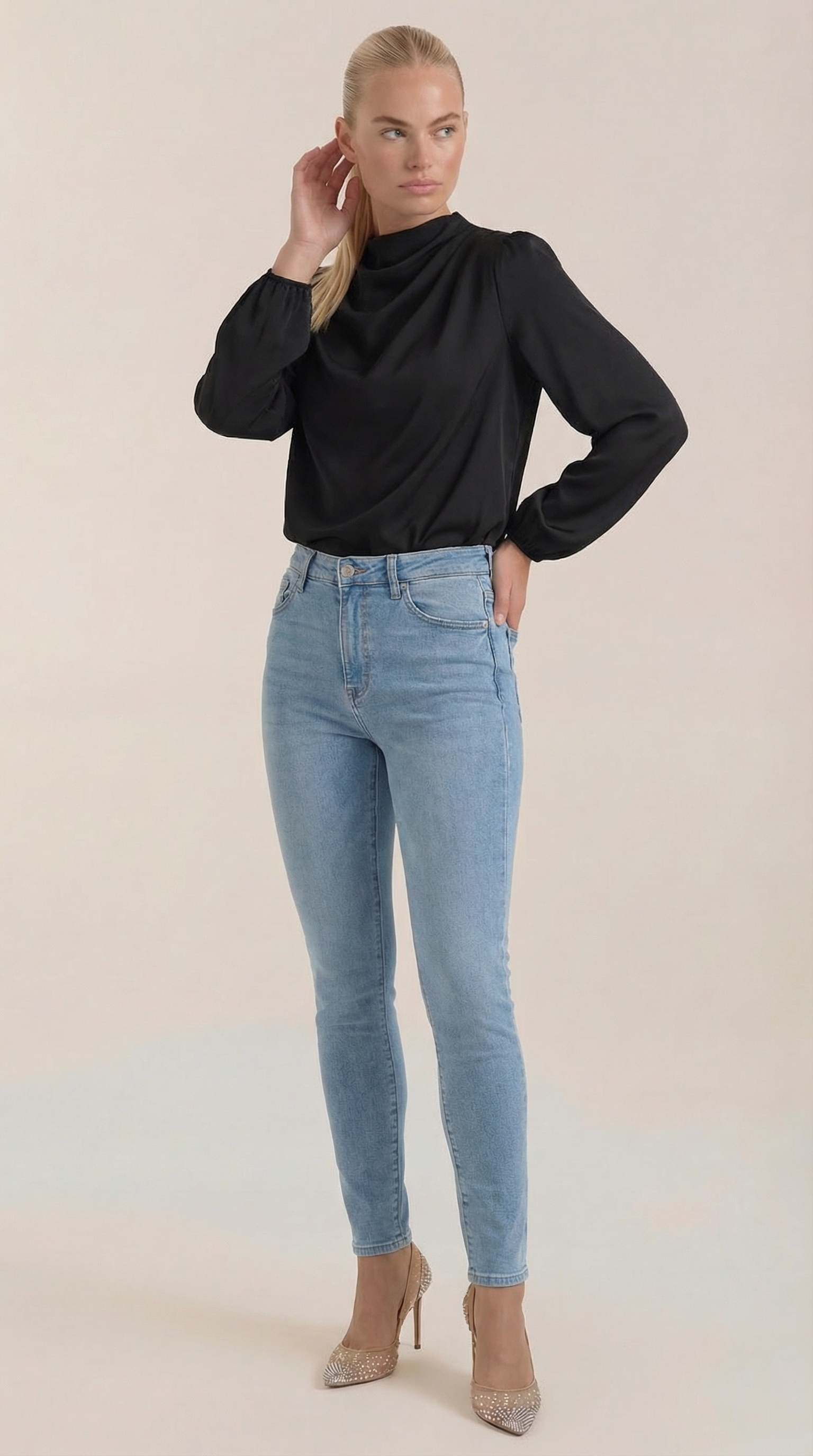 Marcia Draped Long Sleeve Blouse 13