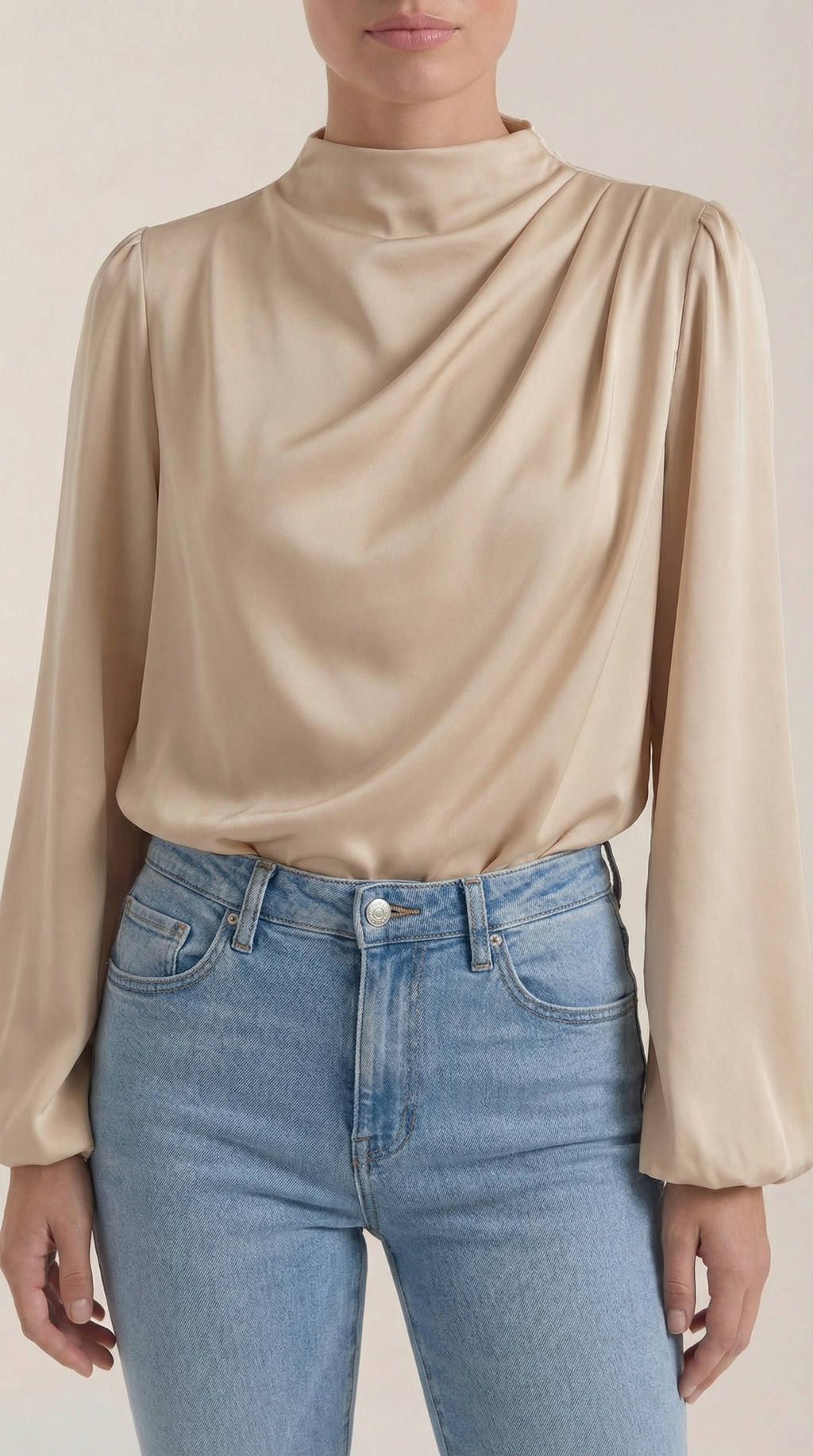 Marcia Draped Long Sleeve Blouse 3
