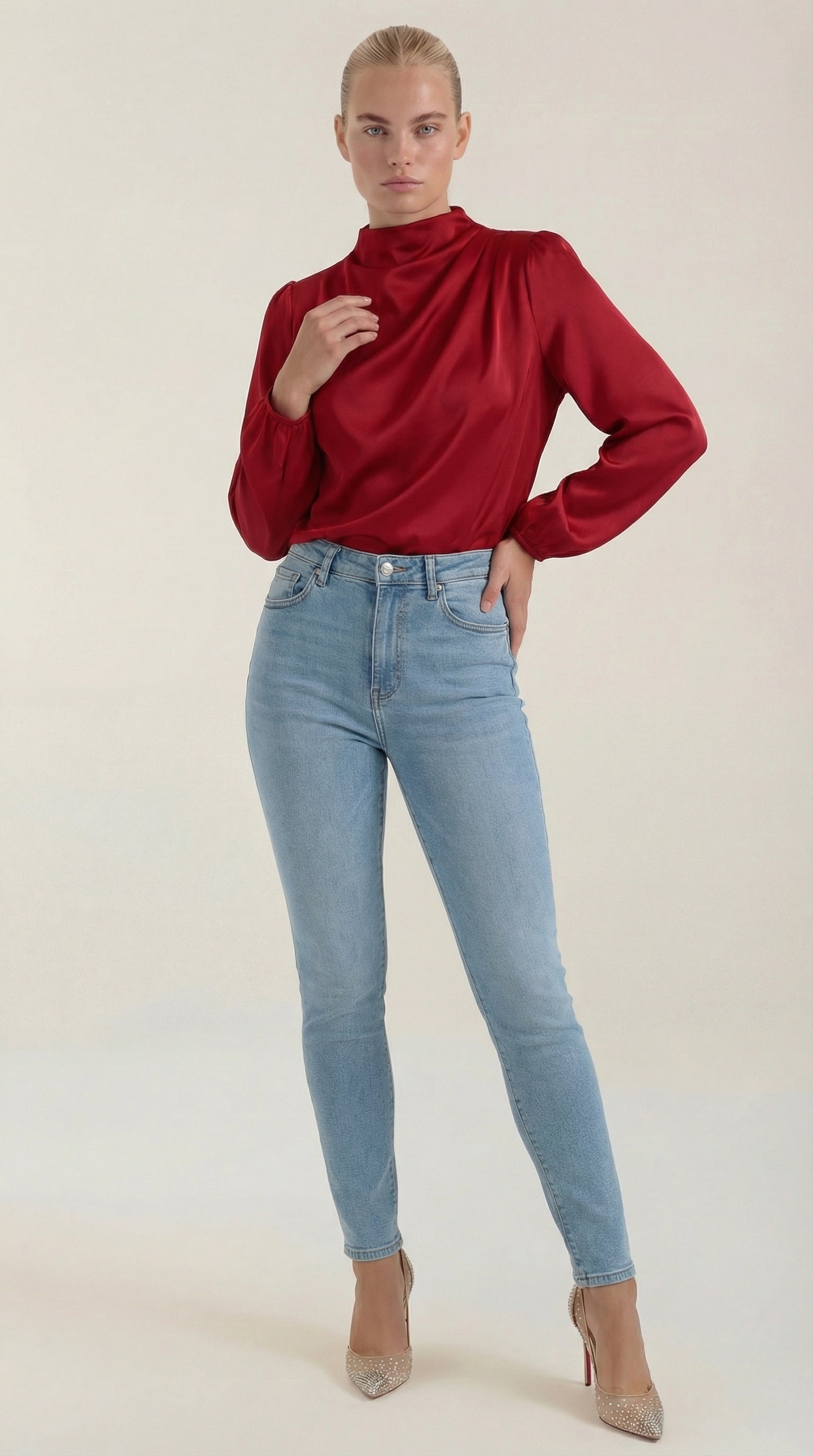 Marcia Draped Long Sleeve Blouse 9