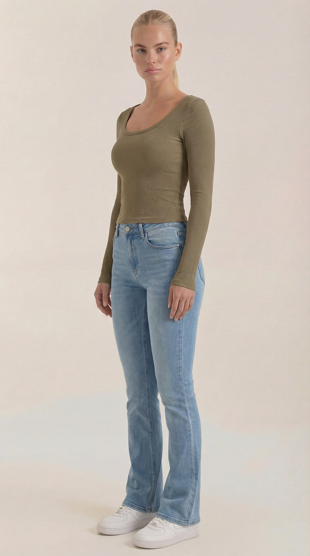 Marian Scoop Neck Long Sleeve Top 1