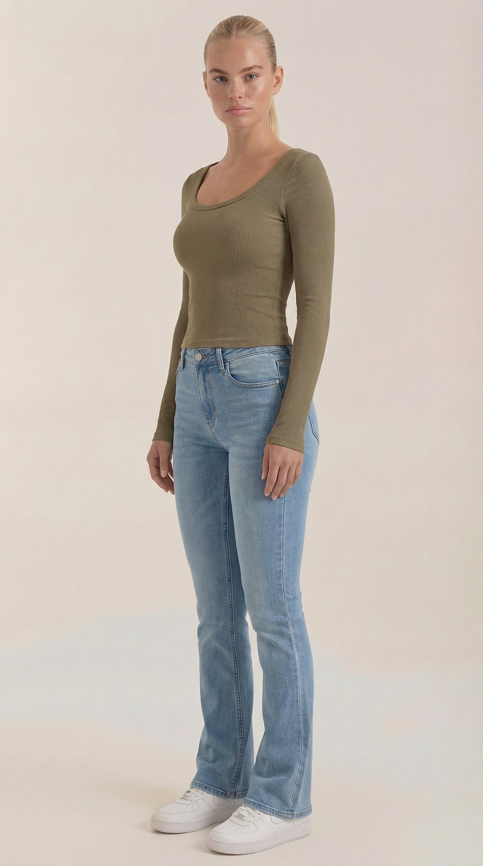 Marian Scoop Neck Long Sleeve Top 1