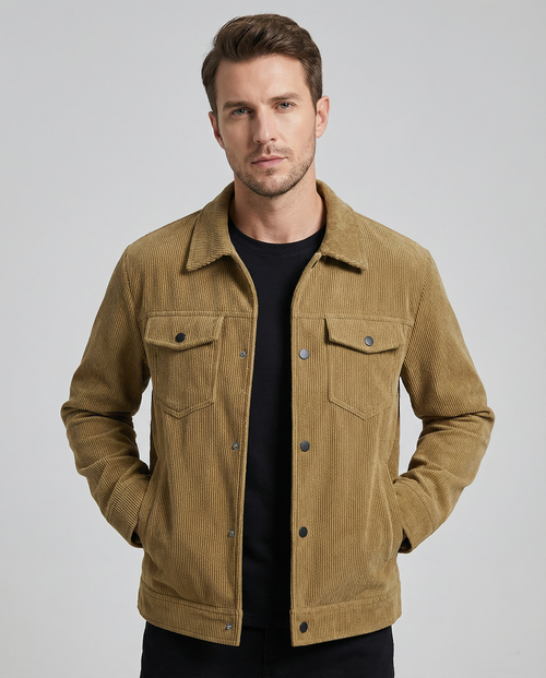 Men's Casual Corduroy Jacket – Stylish Versatile Outerwear for All Seasons 0
