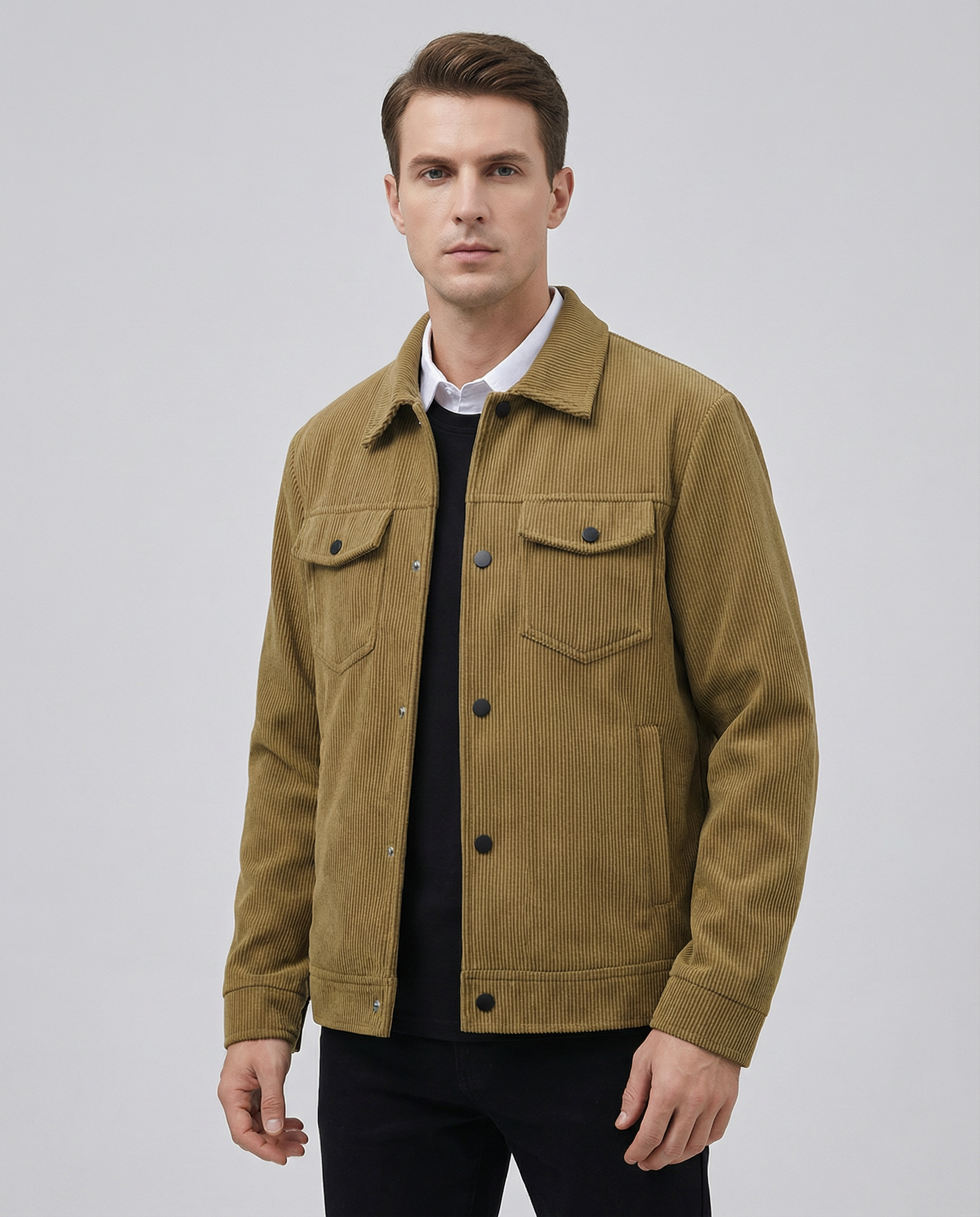 Men's Casual Corduroy Jacket – Stylish Versatile Outerwear for All Seasons 1