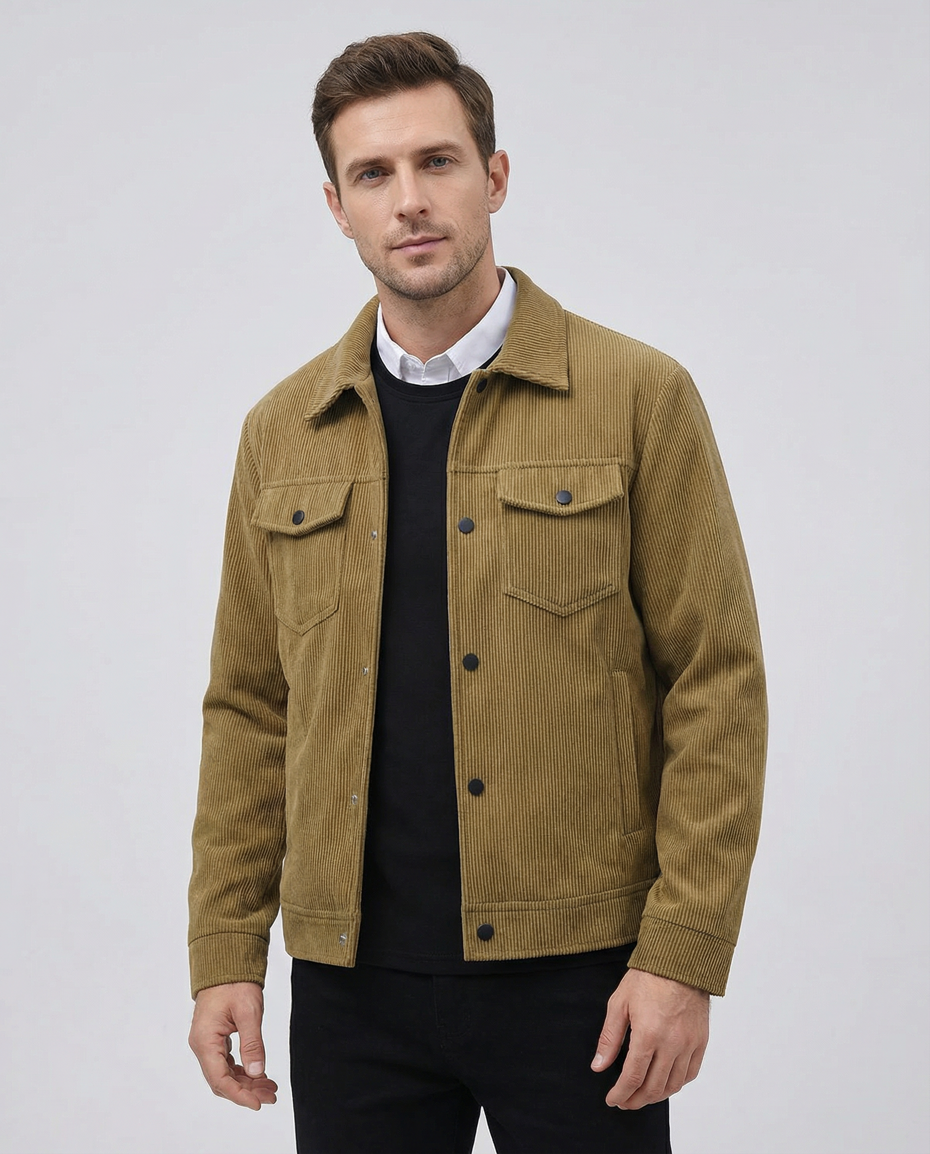 Men's Casual Corduroy Jacket – Stylish Versatile Outerwear for All Seasons 2