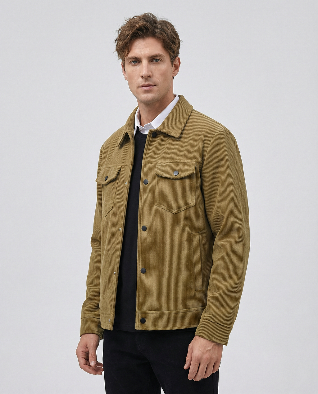 Men's Casual Corduroy Jacket – Stylish Versatile Outerwear for All Seasons 3