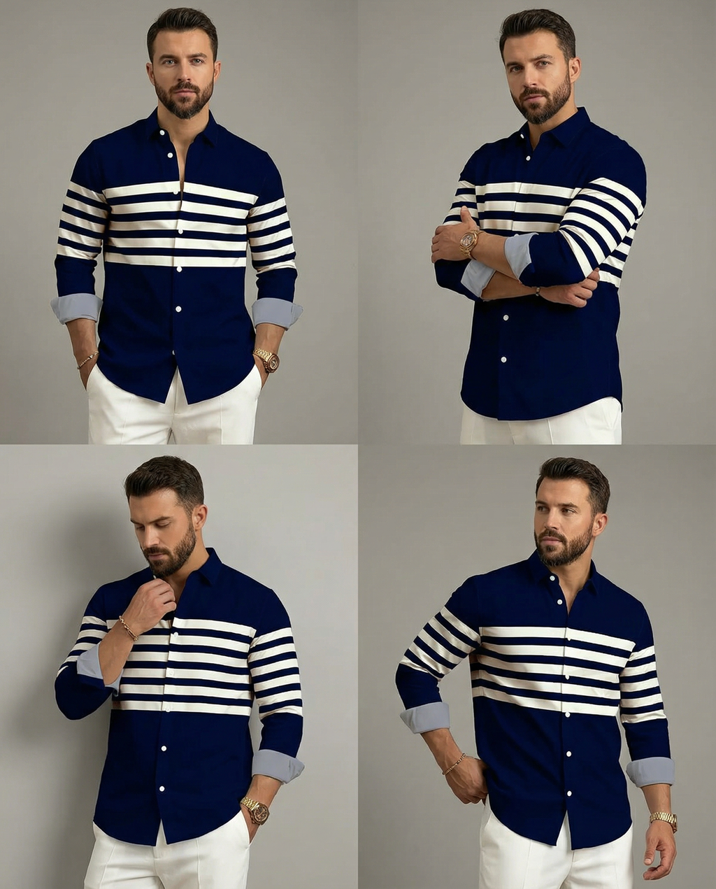 Men's Striped Casual Shirt – Stylish Outdoor Comfort 2