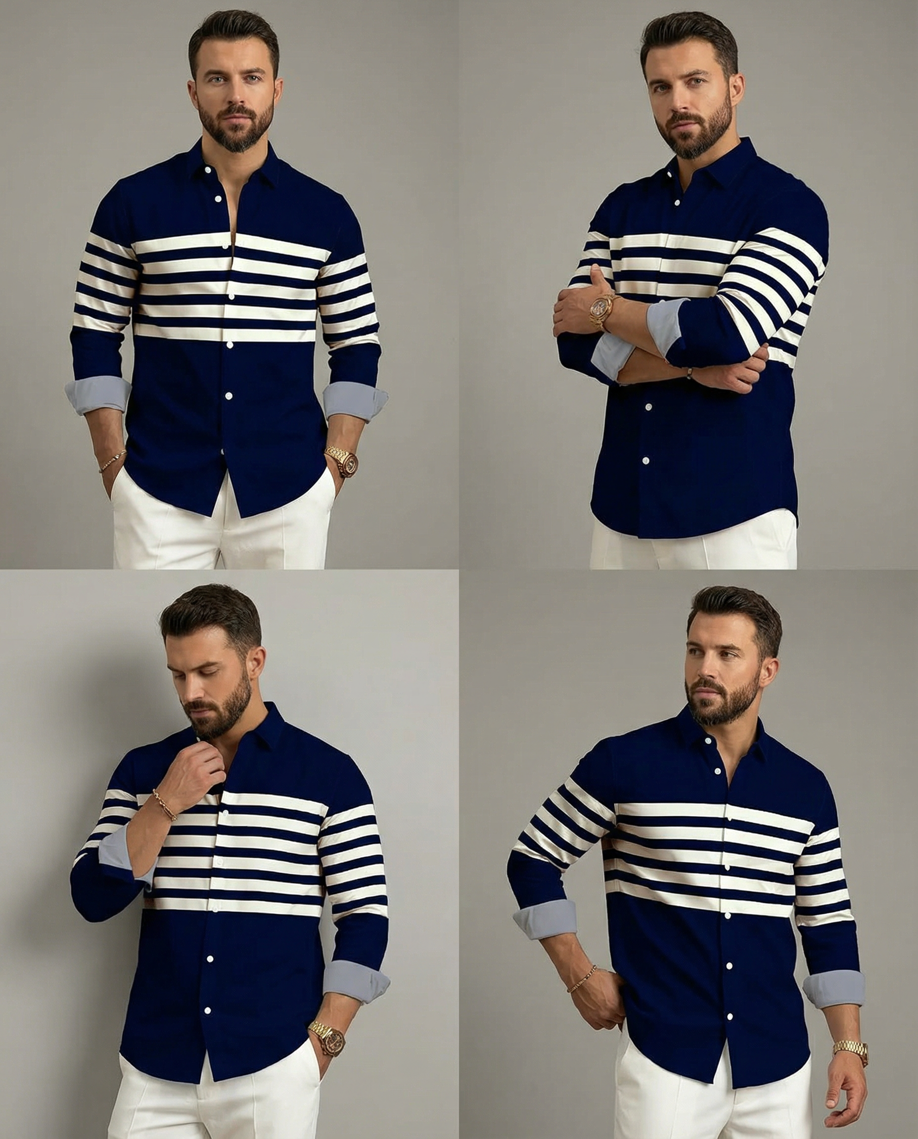 Men's Striped Casual Shirt – Stylish Outdoor Comfort 2